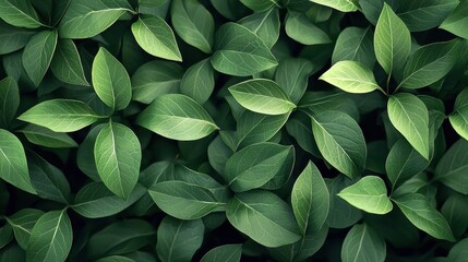 Obraz premium Lush Green Foliage Abundant Leaves Nature