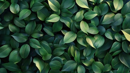 Obraz premium Lush Green Leaves Dense Foliage Background
