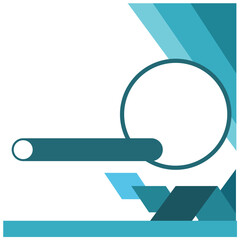 magnifying glass flat icon with long shadow, eps10. design element template promotional banner with blue base color. Basic element design illustration with marketing theme