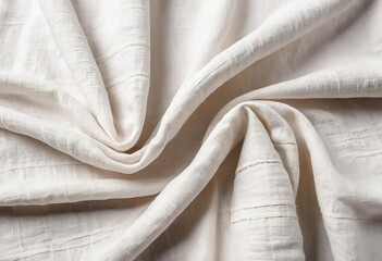 A white muslin blanket on a white background