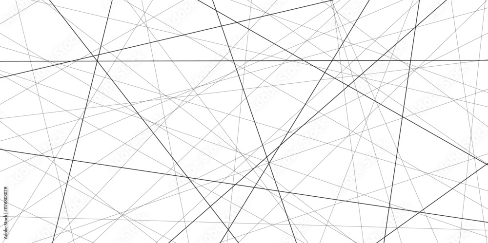 Leinwandbilder Abstract black lines with white background. Creative and geometric shape with luxury pattern and paper texture design. abstract background with stripes for website design Technology background.	