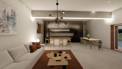 modern living room interior decoration