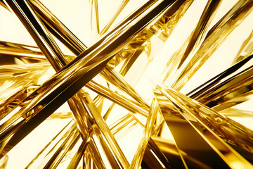 Golden Abstract 3D Structure