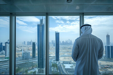 Cityscape View from Office Window