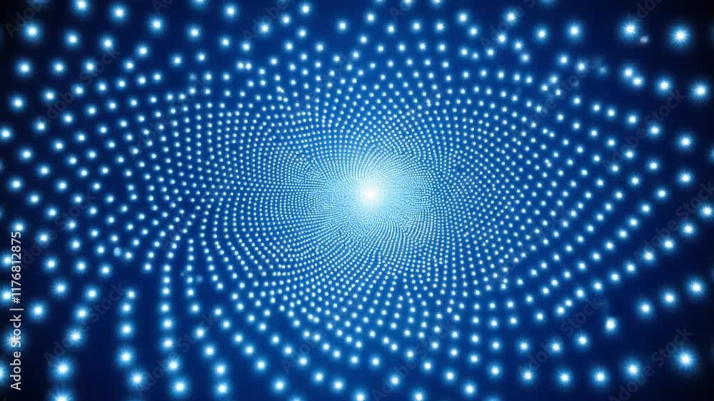 Poster blue energy vortex: abstract swirling pattern of blue lights creating a mesmerizing vortex effect. p