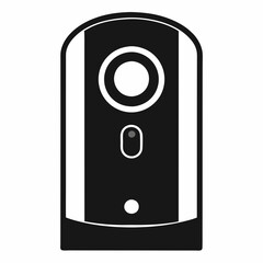 Video Doorbell Silhouette Vector Art