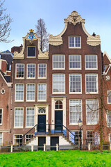 Begijnhof courtyard in Amsterdam, Netherlands