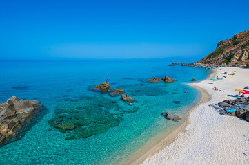 Marinella Di Zambrone - Paradise white beach in Calabria at beautiful coast - close to  Tropea - travel destination in Italy