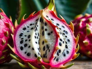 close up photo of fresh looking dragon fruit