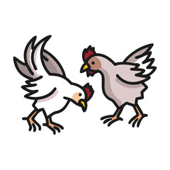Cute Chicken Vector Illustration - Free Download