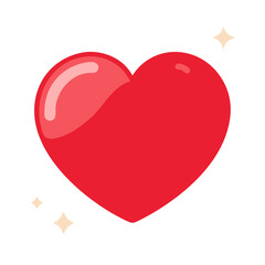 Shiny Red Heart Vector Illustration