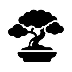 Minimalist Bonsai Plant Graphic for Nature Lovers