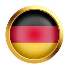 Obraz premium Golden badge with flag of Germany. Vector. National symbol of cultural heritage. Close-up. Design for printing, souvenirs, gifts, important events and holidays, web design.
