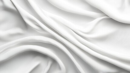 Obraz premium Soft white fabric draped elegantly in waves