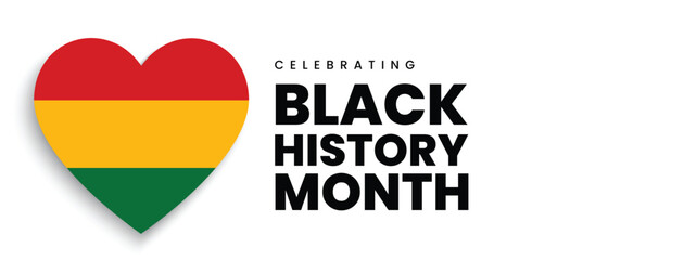 Fototapeta premium Black history month background template. Celebrated annually in February in the United States and Canada, in October in the United Kingdom. Banner, poster, card. Vector illustration
