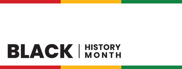 Black history month background template. Celebrated annually in February in the United States and Canada, in October in the United Kingdom. Banner, poster, card. Vector illustration