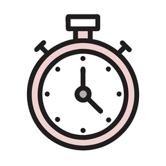 Colorful Stopwatch Vector Icon for Timer Designs