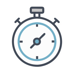 Colorful Stopwatch Vector Icon for Timer Designs