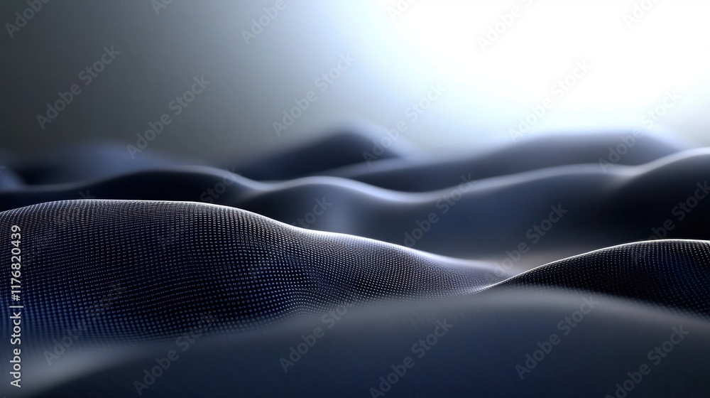 Aufkleber abstract soft waves of textured fabric in calming light