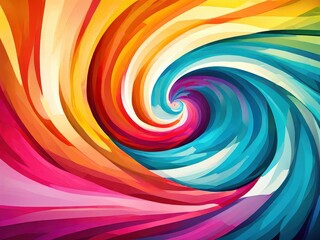 an AI Image Generator, Vivid Abstract Waves of Multicolored Layers