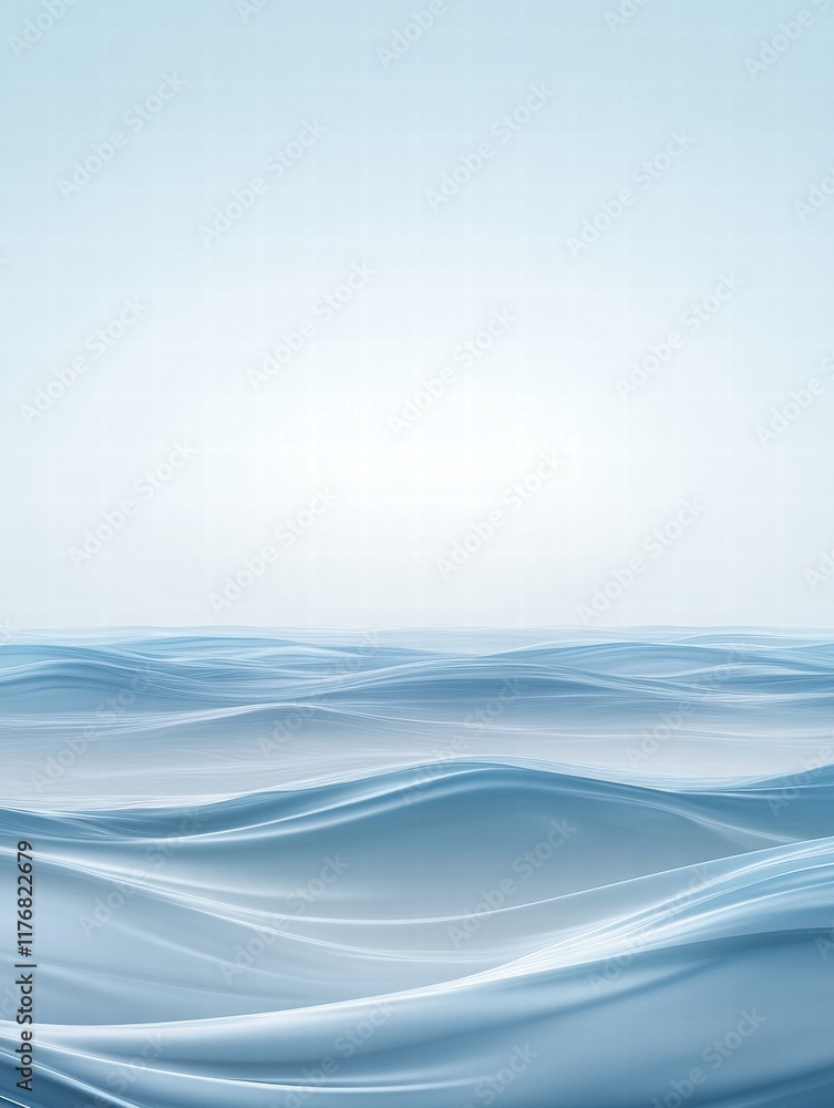 Poster calm abstract ocean wave patterns flowing seamlessly in a tranquil environment during daylight hours