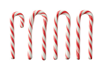 Colorful candy canes arranged in a row for festive celebrations during the holiday season
