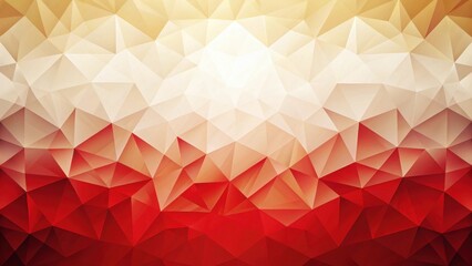 Obraz premium Geometric abstract design with vibrant red and creamy white homecomby background featuring a unique blend of shapes and textures, Home Decor, Geometric Pattern