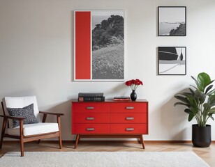 Contemporary Interior Design Featuring White Wooden Furniture