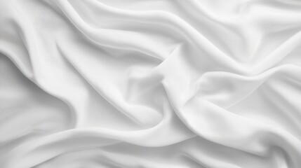 Obraz premium Elegant white fabric draping with soft textures