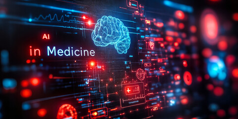 Obraz premium AI Revolutionizing Medical Diagnostics and Predictive Neurology Cardiology Capabilities