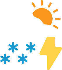 Weather illustration icon flat art design