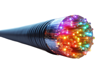 Fiber Optic Cable Isolated on Transparent PNG Background