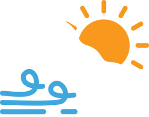 Weather illustration icon flat art design