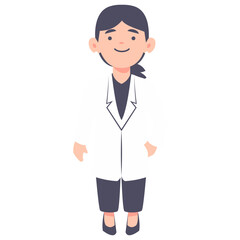 Friendly Cartoon Doctor in White Coat, Design Inspiration, Character