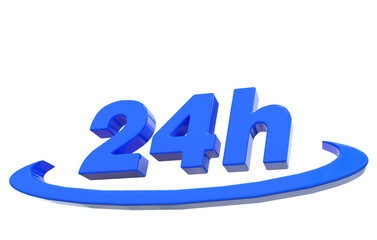 24 Hours Service 3D Icon