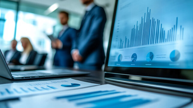 A professional presentation background with a clean and modern design, featuring a blue color scheme, ideal for state procedures, corporate meetings, or formal presentations.