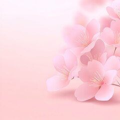 Pink Blossom Illustration Background