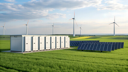 Renewable Energy Trifecta: Battery Storage, Wind Turbines, and Solar Panels