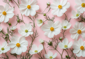 Beautiful composition spring flowers. Bouquet of pink tulips flowers on pastel pink background. Valentine's Day, Easter, Birthday, Happy Women's Day, Mother's Day.
Flat lay, top view, copy