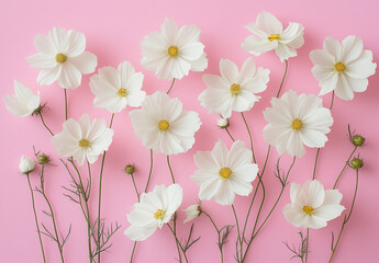 Beautiful composition spring flowers. Bouquet of pink tulips flowers on pastel pink background. Valentine's Day, Easter, Birthday, Happy Women's Day, Mother's Day.
Flat lay, top view, copy