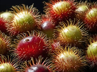 Fototapeta premium close up photo of rambutan fruit