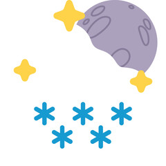 Weather illustration icon flat art design