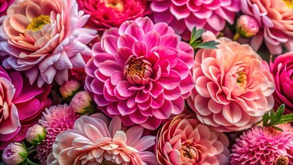 Obraz premium Aerial Close-Up of Vibrant Pink Artificial Flowers - Detailed Texture and Petals