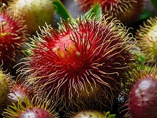 close up photo of rambutan fruit