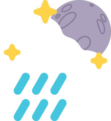 Weather illustration icon flat art design