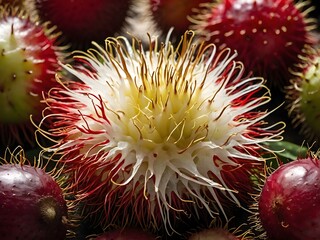 close up photo of rambutan fruit