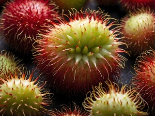 close up photo of rambutan fruit