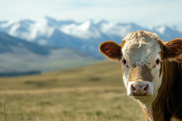 Beautiful composition spring and cow. Valentine's Day, Easter, Birthday, Happy Women's Day, Mother's Day.
Flat lay, top view, cow
