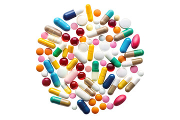 Pills drug isolated on transparent background. png