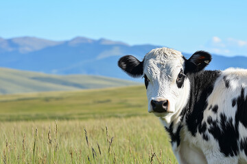 Beautiful composition spring and cow. Valentine's Day, Easter, Birthday, Happy Women's Day, Mother's Day.
Flat lay, top view, cow